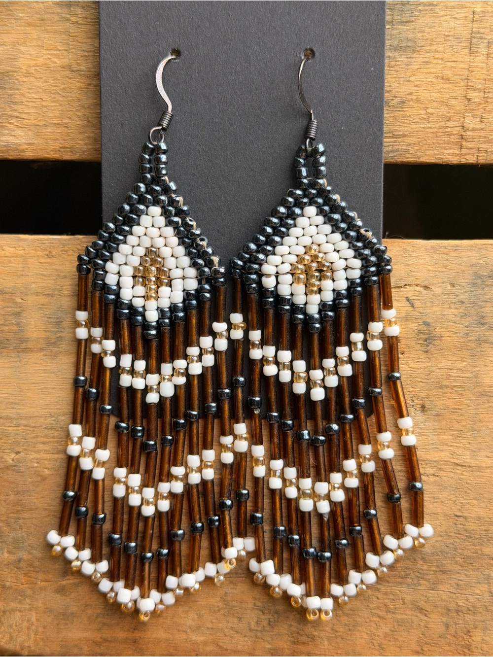 Moonlit Cascade Fringe Earrings - Handmade Artisan Fringe